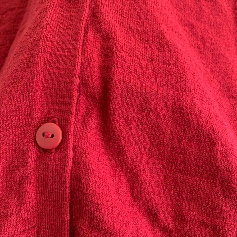 Ann Taylor Factory Cranberry Red Button Down Cardigan Medium - Picture 6 of 9